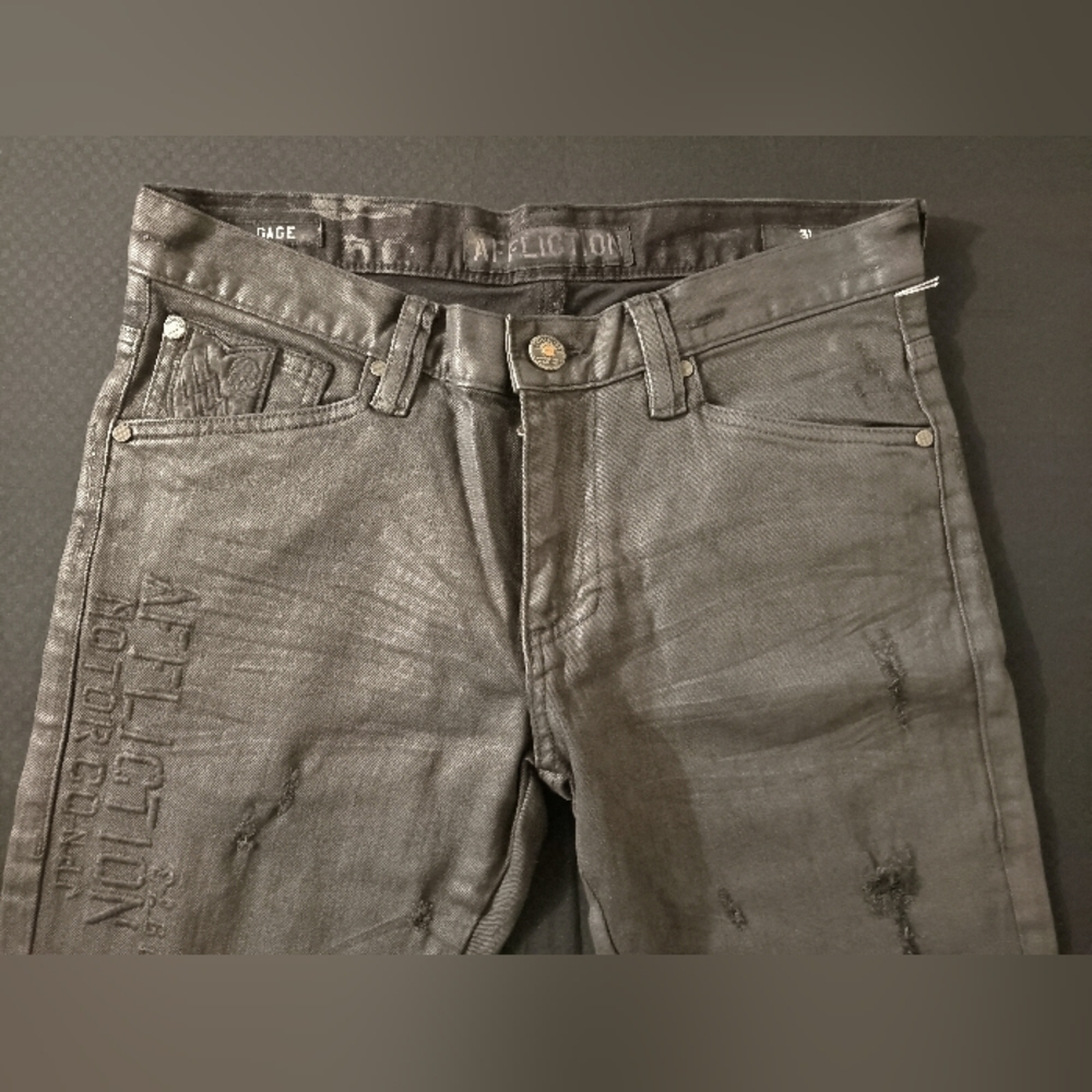 Affliction Gage Coated Denim Jeans - 29x32 - NWOT